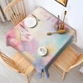 thumbnail image 2 of Colorful Floral Pattern Square Tablecloth,Waterproof Square Table Cover,Wipeable Spillproof Washable Table Cover for Home Kitchen Party Decor 42"X42"(107x107cm), 2 of 6