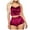 Wine, variant on Dianli Pajamas Loungewear Velvet Suspender Top And Shorts Two Piece Homewear Soft Plush Elastic Waist Cozy Comfortable Nightwear Sleepwear