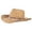 Khaki, variant on Western Cowboy Riding Hat Wide Brim Belt Cap Men Women Baseball Style Khaki One Size