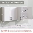 thumbnail image 4 of Laundry Room Cabinets Wall Mounted Set of 2, Upper Cabinets with Adjustable Shelf, Wall Storage Cabinet for Bathroom/Kitchen/Restroom, White, 4 of 6