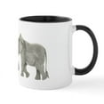 thumbnail image 2 of CafePress - Elephants In Love Mug - 11 oz Ceramic Mug - Novelty Coffee Tea Cup, 2 of 6