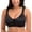 Black, variant on Comfort Padded Underwire Bra Women Back-Smoothing Bra Feature V-Neck Wire-Free Bra Style W-1893 Hook and Eye Closure Full Figure Bras Black 3XL