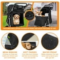thumbnail image 5 of Wubio 4 Wheels Pet Stroller Dog Cat Stroller for Small Medium Dog Cats Foldable Carrier Jogger Travel Puppy with Storage Basket and Cup Holder (Black), 5 of 15