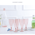 thumbnail image 3 of Verres à Vin en Plastique 15 Pcs Gobelet de Bar Verre à Champagne Verre à Boisson Froide Verre à Jus Vaisselle à Cocktail avec Récipient-Rose, 3 of 5