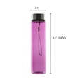 thumbnail image 6 of Mainstays 18 oz Plastic Purple Water Bottle Stainless Steel Screw Cap Lid with Strap, 1 Each Included, 6 of 9