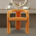 thumbnail image 4 of Modern Style Upholstered Chair Cosmetic Chair, Orange 24.01*19.69*29.51 in, 4 of 9