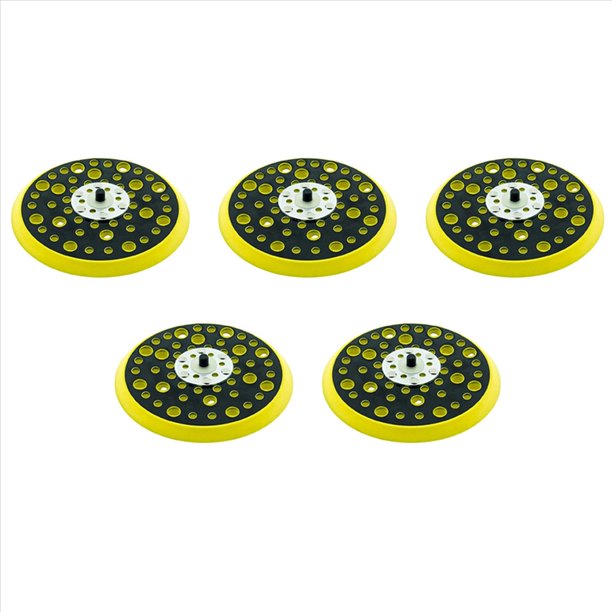 5X Lijadora Orbital Aleatoria de Densidad Media de 150mm 5/16 Hilos 52 Orificios Almohadilla Trasera de Gancho Y Bucle Compatible con CEROS DEROS