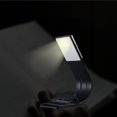 thumbnail image 3 of Luz de libro, lámpara de lectura LED recargable por USB, luz nocturna flexible de 4 niveles de brillo de 360° ajustable con clip en el, 3 of 5