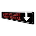 thumbnail image 4 of Canoe Rental arrow Novelty Sign, Metal Wall Decor - 4x18 inches, 4 of 4