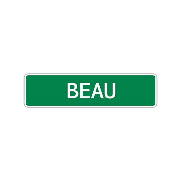 Beau Boys Children Name KIds Letter Printed Plaque Decoration Label Indoor Outdoor Wall Novelty Aluminum Metal Sign 4"x13.5"