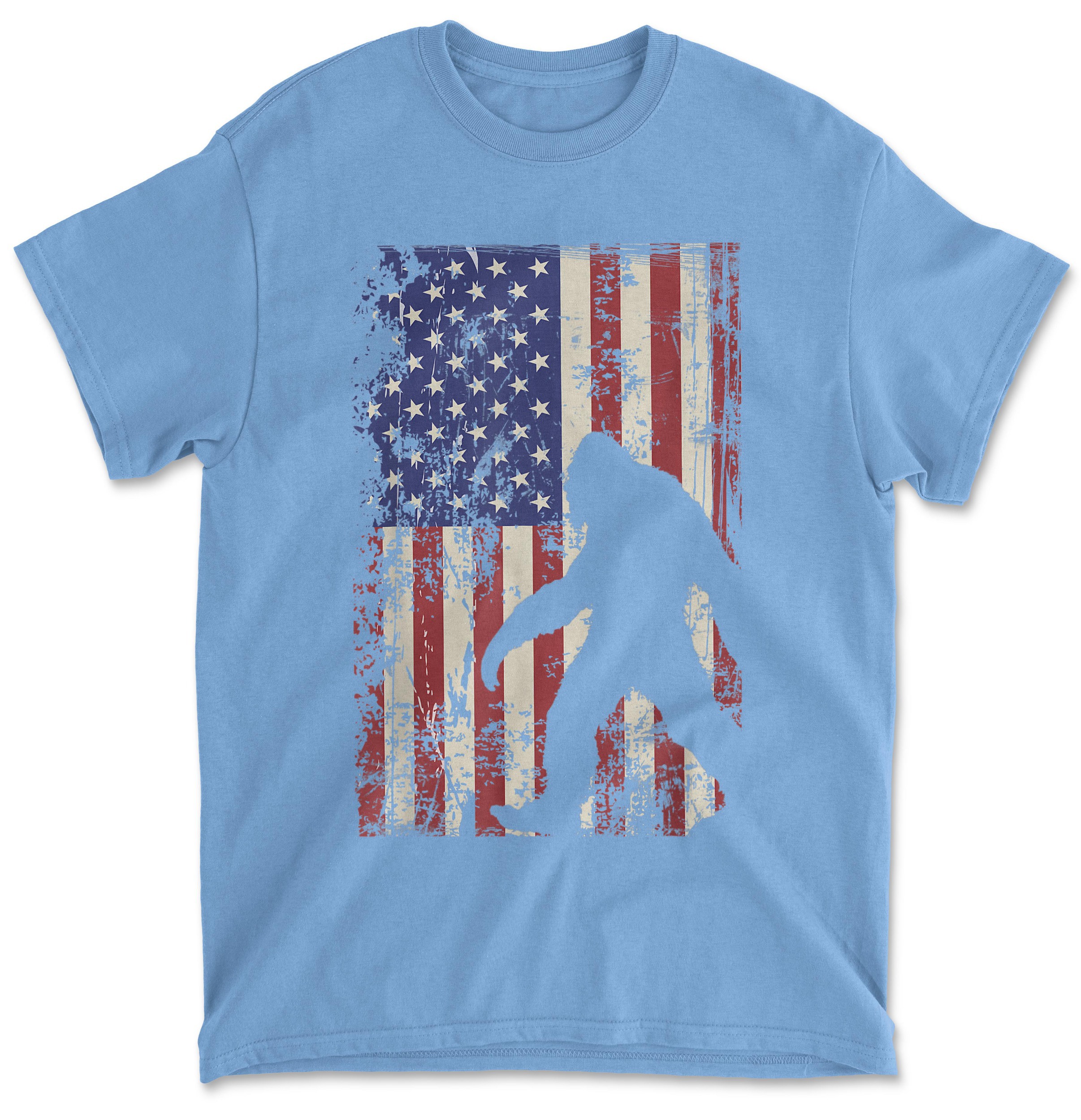 bigfoot american flag shirt