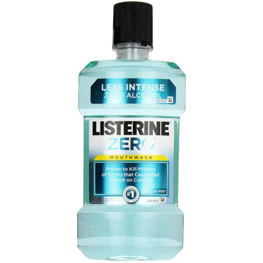 Listerine Zero Mouthwash Clean Mint 1000 mL (Pack of 2)