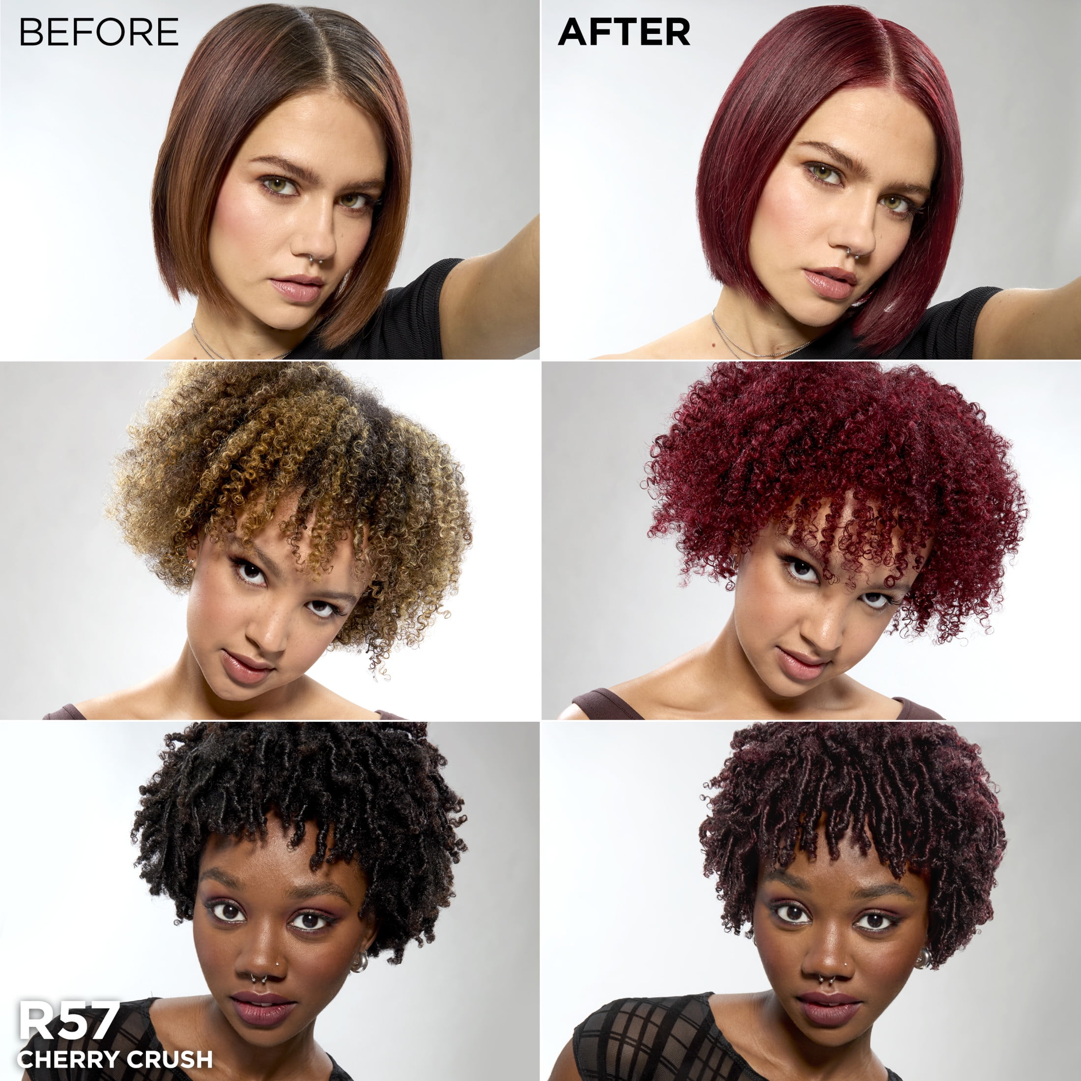 l’oreal paris r57 cherry crush ヘアカラー　3箱 3 pack) L'Oreal Paris Feria Shimmering Permanent Hair Color