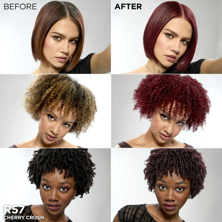 l’oreal paris r57 cherry crush ヘアカラー　3箱 3 pack) L'Oreal Paris Feria Shimmering Permanent Hair Color