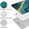 thumbnail image 5 of Teal Gold Wave Marble Pattern Bathroom Rugs Sets 3 Piece,Toilet Cover Set,Absorbent Non Slip Bathroom Mats Sets with U-Shaped Contour Rug Toilet Rug Set, 5 of 5