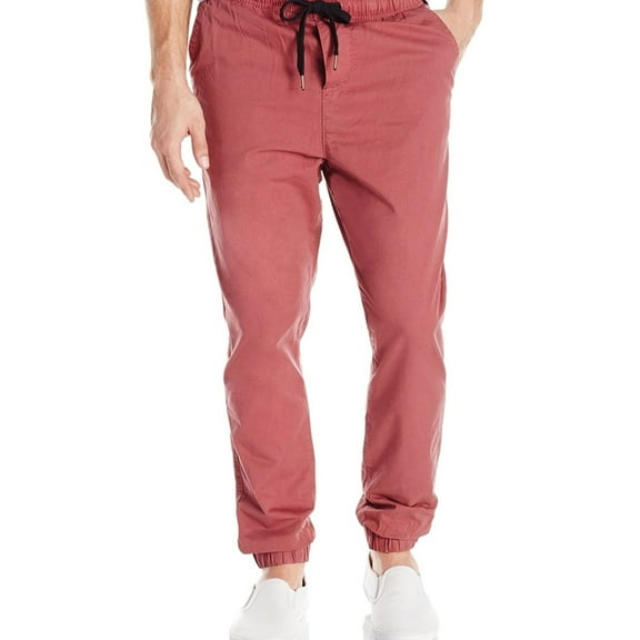 Ezekiel Mens The Kamden Jogger Casual Trouser Pants, Red, 34W x 29L