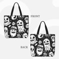 thumbnail image 2 of Easygdp Black White Spooky Ghosts Bolsa Tote para Mujer, Bolso de Hombro para Trabajo, Playa, Viajes, Compras y Supermercado, 2 of 7