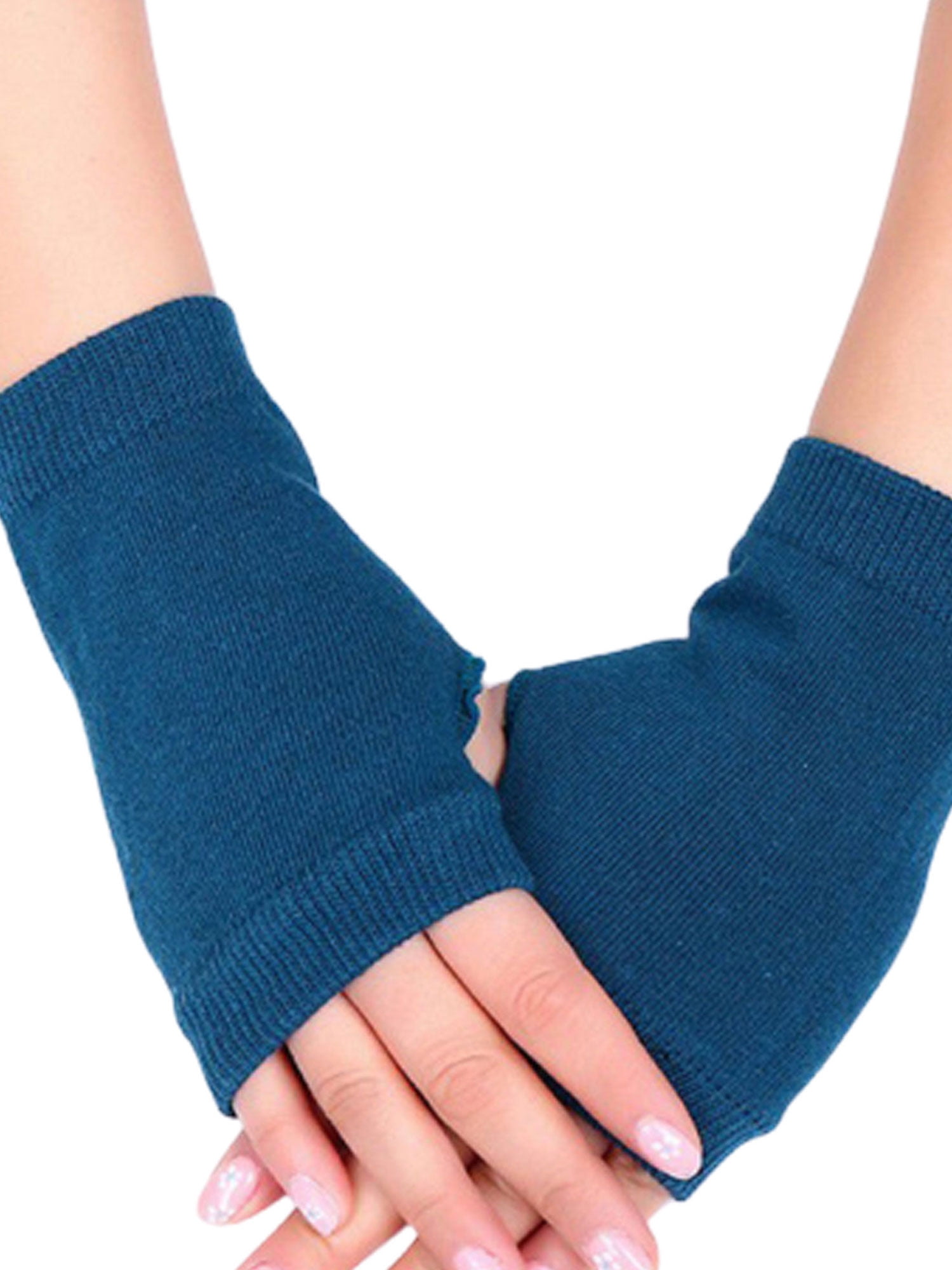 Winter Fingerless Gloves Women Cashmere Warm Gloves Hand Wrist Warmer Mittens