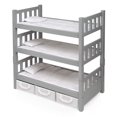 thumbnail image 1 of Badger Basket 1-2-3 Convertible Doll Bunk Bed with Bedding and Storage Baskets in Executive Gray – Perfect for 18 to 20-Inch Dolls, 1 of 5