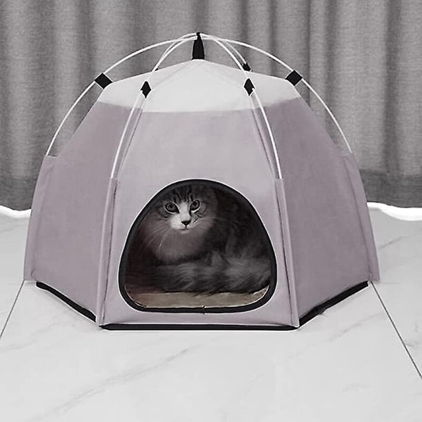Tienda de campaña plegable portátil para mascotas, perrera impermeable para perros y gatos, tienda de campaña para mascotas de cuatro estaciones, casa lavable para mascotas TUNC Sencillez