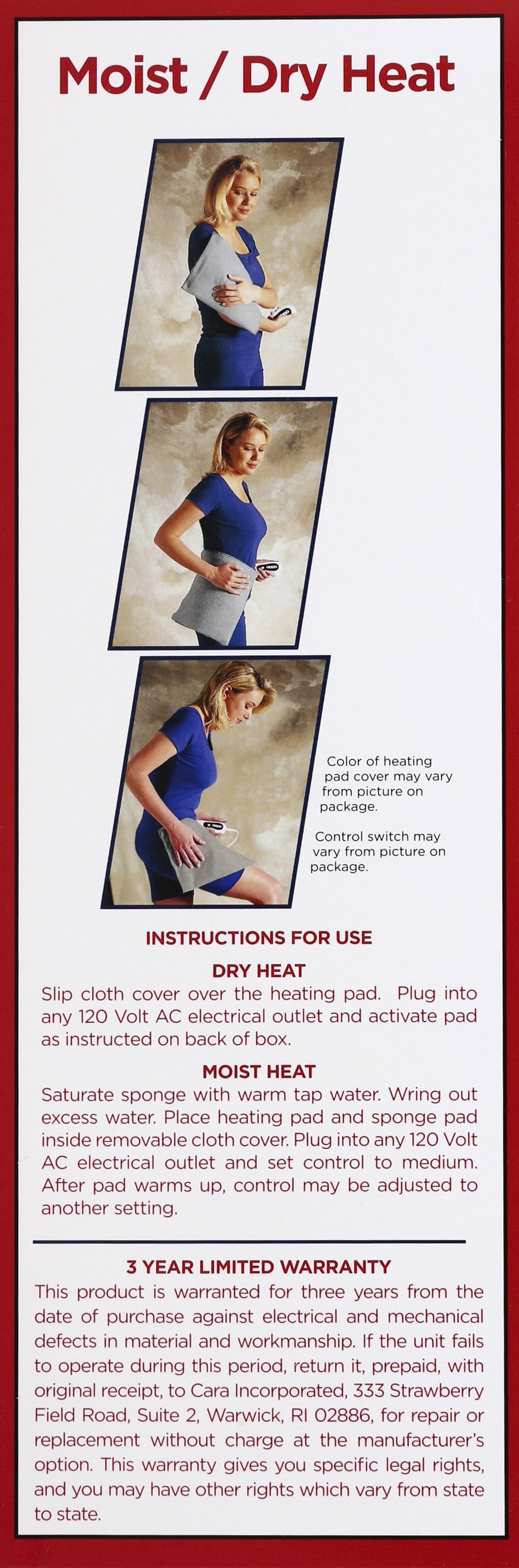 Leader Digital Moist/Dry Heating Pad with On Indicator Lights for Pain Relief, 12"x14", 1 Count
