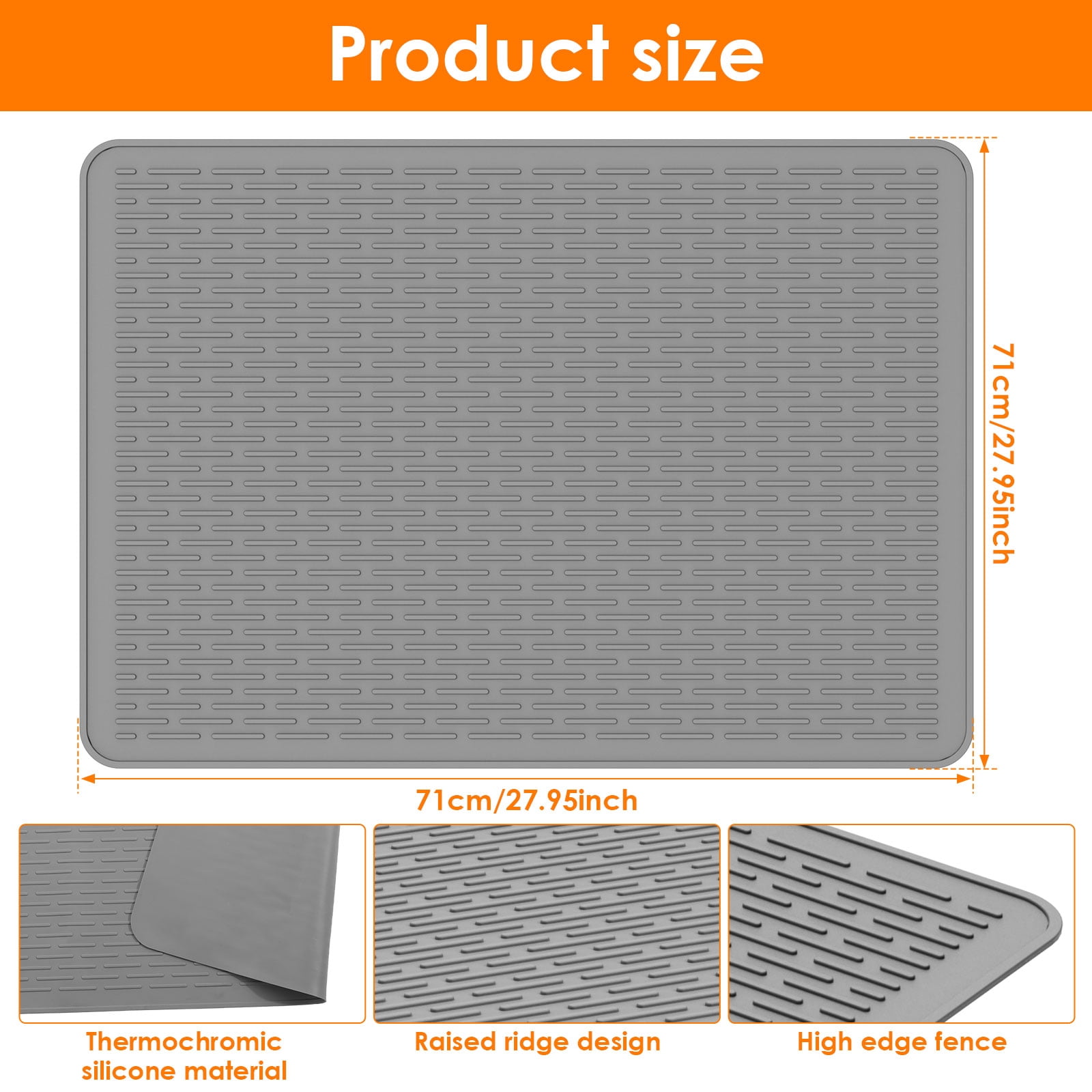 Ikoopy Thermochromic Silicone Stove Top Cover Extra Large Rollable Glass Cooktop Protector for Electric Stove Kitchen Countertop