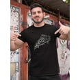 thumbnail image 2 of Powered By Pizza Food Graphic Men Black T-Shirt, Male Small, 2 of 4