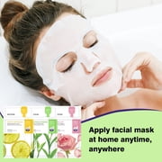 Mooyam 2-Step Mask Set 6 Sheets Natural Skincare Sheet Mask Lemon Rose Tea Tree Essential Face Mask Glowing, Hydrated & Firm Skin