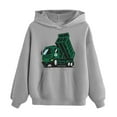 thumbnail image 5 of Boys Sweatshirts Crewneck Truck Shirt Dinosaur Long Sleeve Pullover Tops Tees Grey for 4-5 Years, 5 of 6
