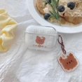thumbnail image 2 of Compatible con AirPods Pro Case Bear, funda transparente, suave y de TPU con diseño de animales en 3D para AirPods Pro, funda divertida y kawaii para niñas y mujeres., 2 of 5