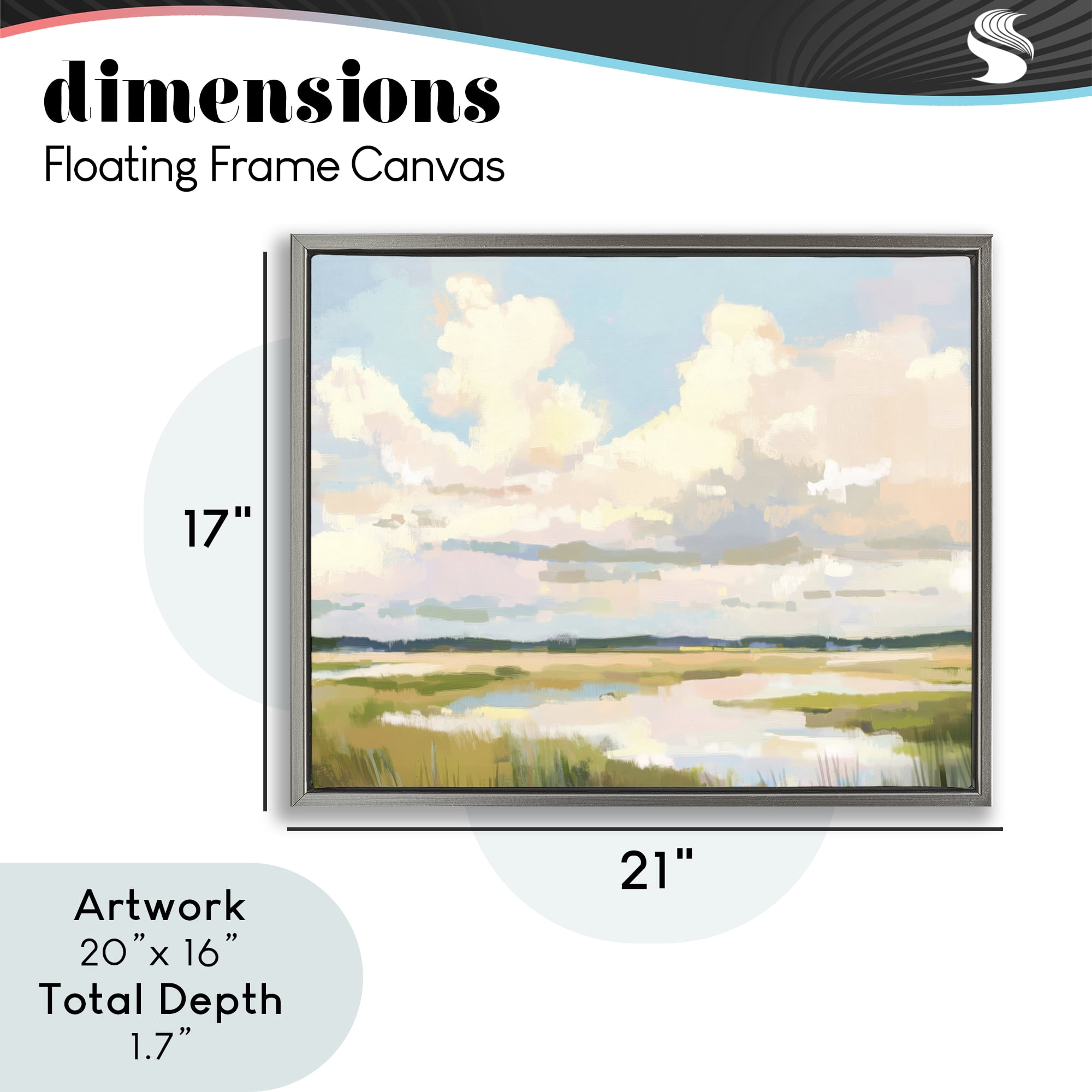 Stupell Industries Lowcountry Marsh at Dawn Gray Framed Floater Canvas Wall Art, design by LSR Design Studio