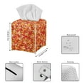 thumbnail image 5 of ZIATUBLE Thanksgiving Maple Leaves Square Tissue Box Cover Fall Pumpkin Leather Tissue Box Cover Decorative Rectangular Tissue Box Covers with Snap Button Napkin Tissue Box, 5 of 7