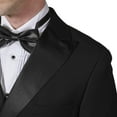 thumbnail image 3 of Adam Baker Men's 91003 Formal Slim Fit 2-Piece Double Breasted Peak Lapel Tuxedo - Solid Black, 3 of 4