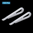 thumbnail image 3 of 100Pack Durable Plastic Alligator Clips, 1.97" White U Shape Shirt Clip Clothespins with Teeth, 3 of 6