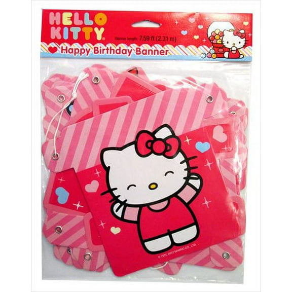 Designware Hello Kitty 'Sweet Gumdrop' Happy Birthday Banner (1ct)