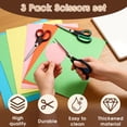 thumbnail image 4 of Scissors Set, 3 Pack Heavy Duty Stainless Scissors, Sewing Supplies Scissors with Sharp Blades and Comfort Grip Handles, Suitable for School, Office and Family Daily Use, 4 of 7