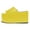 Yellow, variant on Women Comfortable Thick Platform Wedge High Heel Sandals Round Open Toe Slip On Pumps Casual Dressy Slipper Shoes Size 9 Red
