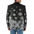 thumbnail image 2 of Uorisanigo Christmas White Snowflake Men's Suit Jacket Size 3XL Long Sleeve Comfortable One Button Men's Casual Blazers Sport Coats Regular Fit Soft Daily Blazer Notch Stylish, 2 of 6