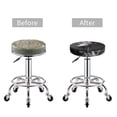 thumbnail image 5 of Round Bar Stool Seat Covers, Monochrome Giraffe Expression Elastic Round Chair Cover Stool Seat Slipcover Bar Stool Cushions Round Pad for 12-14 inch, 5 of 7