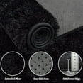 thumbnail image 4 of Ultra Fluffy Shag Black Rugs - 8x10 Area Rug for Living Room, Bedroom, Kids Nursery, Office, Dorm, Modern Decor, 4 of 8