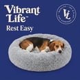 thumbnail image 2 of Vibrant Life Small to Medium Round Lounger Pet Bed, Gray, 25.6" x 25.6", 2 of 10