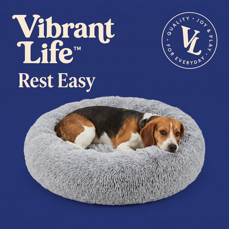 Vibrant Life Small to Medium Round Lounger, Gray photo 2