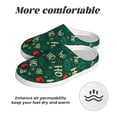 thumbnail image 6 of KLL Green Background With Ho Pattern Adult Unisex Cozy Slippers,Fuzzy Slip-on Slippers TPR Sole Slippers Comfort Plush Home Footwear for Indoor & Outdoor-46/47, 6 of 7