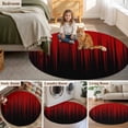 thumbnail image 5 of Round Area Rugs Collection 3 Ft, Dark Red Black Ombre Non-Slip Residential Carpet, Modern Abstract Art Striped Gradient Indoor Crawling Mats Doormat Runner Rugs Play Mat forBedroom, 5 of 9