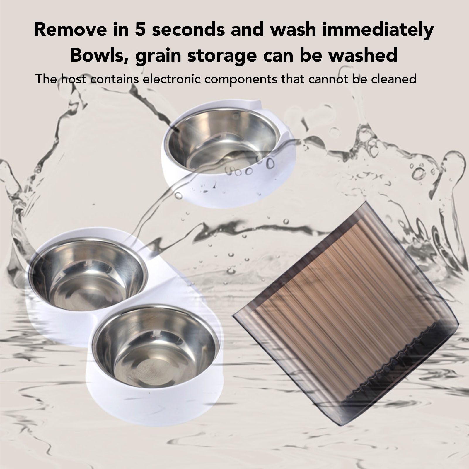 LAZIOEGR 5L Automatic Pet Feeder Smart Cat Dog Food Dispenser Stainless Steel Single Bowl with Camera 1080P WiFi App Control (9.84 x 7.87 inches / 25 x 20 cm)