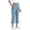 Light Blue, variant on Girls' Flare Capri Pants High Waisted Side Split Crop Bootcut Pants Summer Yoga Workout Cropped Bell Bottoms With Pockets