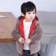 thumbnail image 2 of PINQI Kids Cartoon Snowsuit Toddler Boys Girls Winter Coat Bear Ears Hooded with Pocket Jacket Two 𝑺𝒊𝒅𝒆𝒅 Wear Thicken Windproof Zipper Warm Outwear, 2 of 9