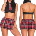 thumbnail image 4 of Traje de uniforme sexy Conjunto de ropa sexy atractivo Traje de ropa escolar de tela tejida de encaje, Negro, S Jumpingount XX000042-03, 4 of 7