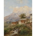 thumbnail image 3 of Emil Barbarini 15x18 Black Modern Framed Museum Art Print Titled - Beautiful Cortino Im Ampezzo Tal, 3 of 5