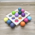 thumbnail image 2 of Rainbow Wooden Balls,Montessori Toddler Toys,Color Sorting & Matching Game,Early Education Learning Toys for Baby Boys or Girls 2-6 Years Old, 12 Pcs Wood Balls with Tray. (Pastel Macaron Colors), 2 of 6